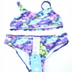 Kolorowe bikini dla 14 latki z wzorem tie-dye. Idealne na basen i plażę.