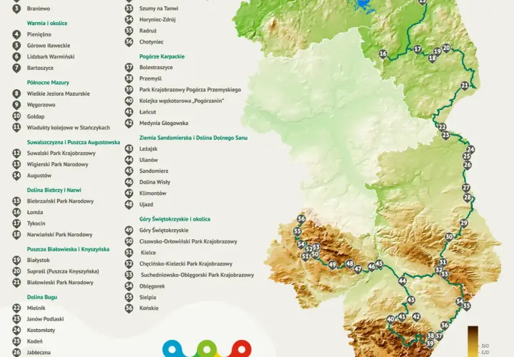 Mapa trasy rowerowej Green Velo – odkryj najpiękniejsze miejsca w Polsce